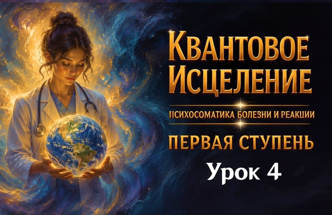 Квантовое исцеление. Психосоматика болезни и реакций. Первая ступень. Урок Четвертый.