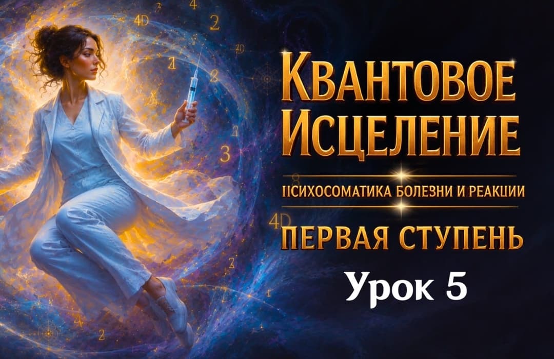 Квантовое исцеление. Психосоматика болезни и реакций. Первая ступень. Урок Пятый.